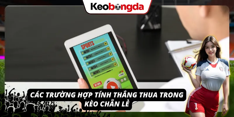 Các trường hợp tính thắng thua khi hiểu được kèo chẵn lẻ là gì